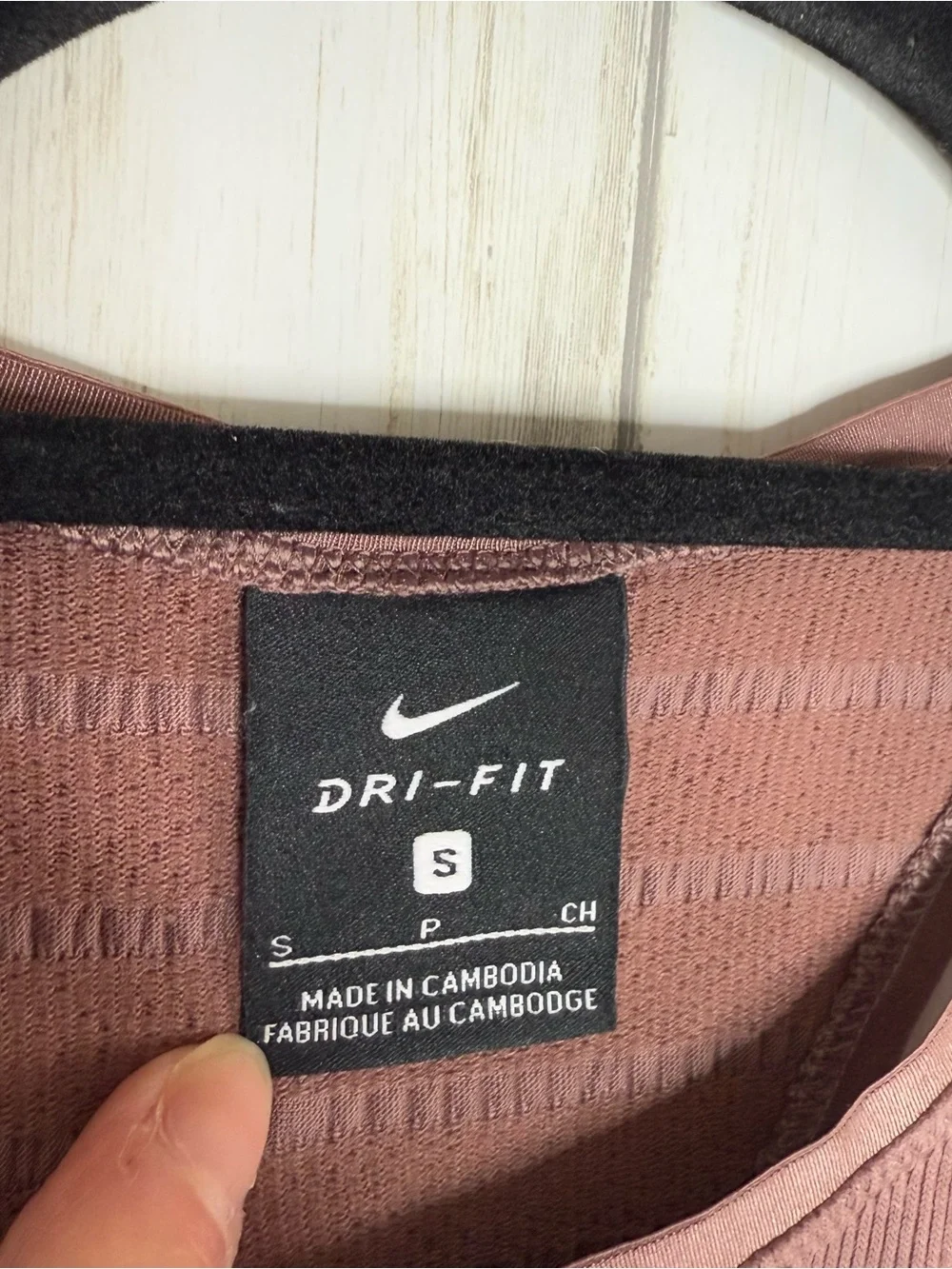 Nike Ribbed Tank Top in Dusty Mauve Small